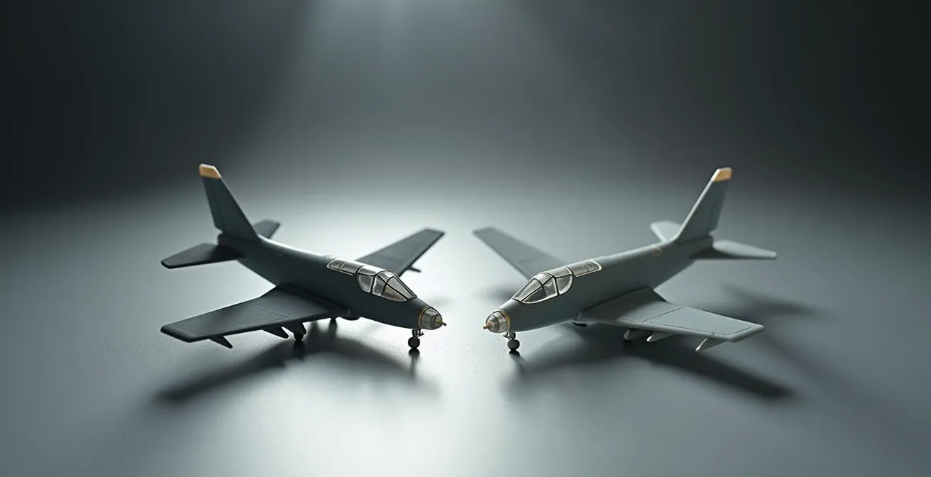 Close-up comparison of sprue edges showing mold wear signs