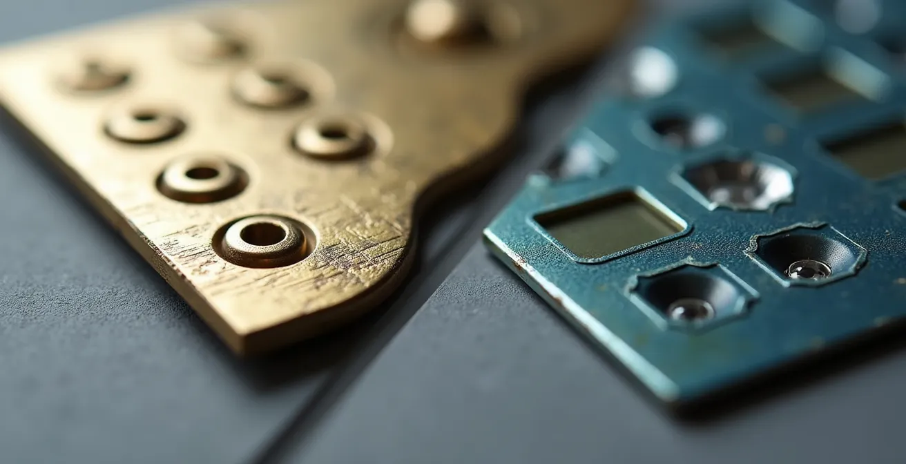 Macro comparison of photo-etched brass and 3D decal cockpit details