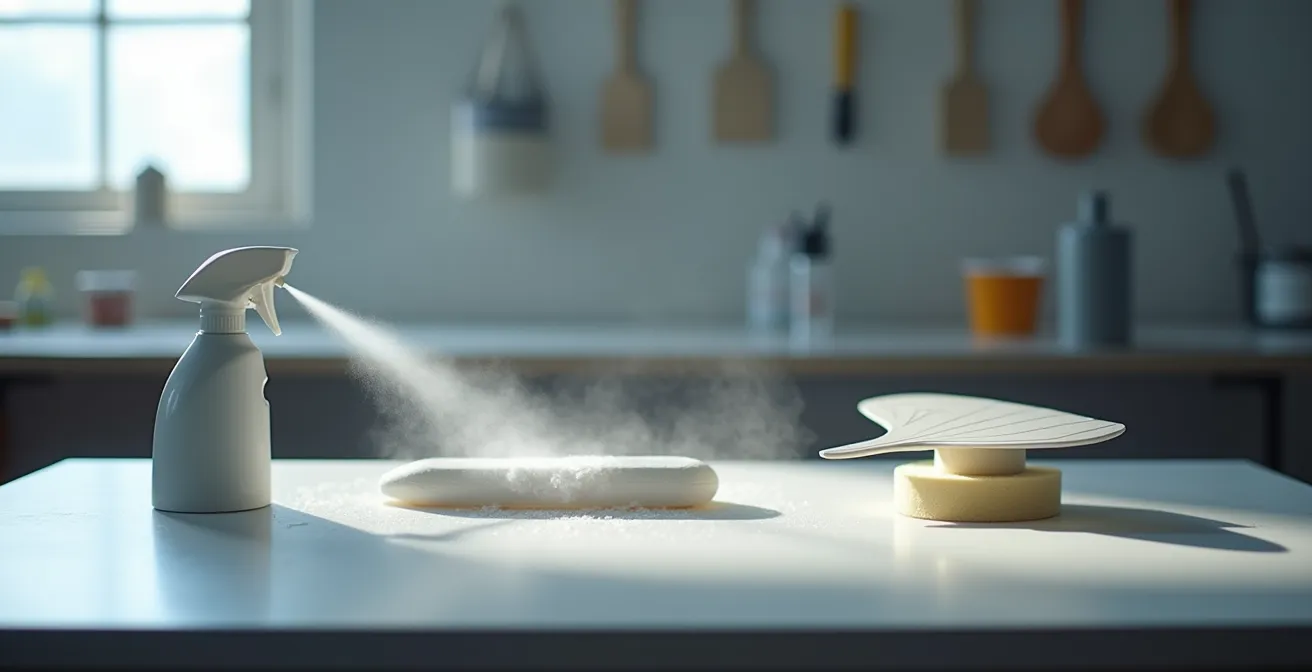 Demonstration of different water application methods for chipping fluid activation